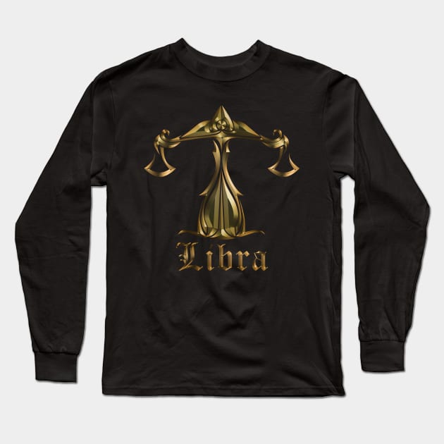 libra zodiac gold edition Long Sleeve T-Shirt by INDONESIA68